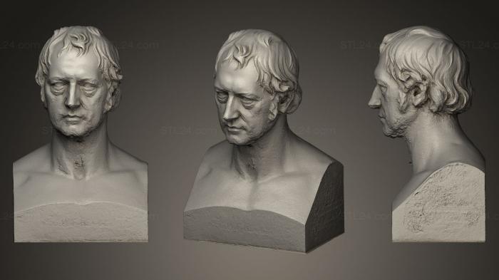 Бюсты и барельефы известных личностей (Мемориал Гегеля, BUSTC_0700) 3D модель для ЧПУ станка